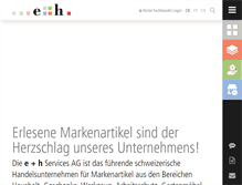 Tablet Screenshot of eh-services.ch
